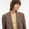 Blazer de un solo botonadura con estampado de cuadros «Signature C»