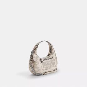 Bolso bandolera Carmen Mini con estampado de periódico