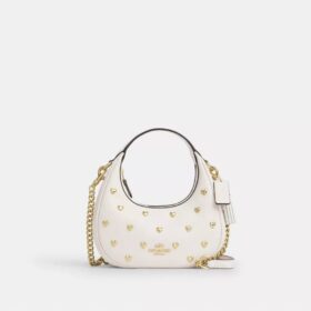 Bolso bandolera Carmen Mini con remaches en forma de corazón