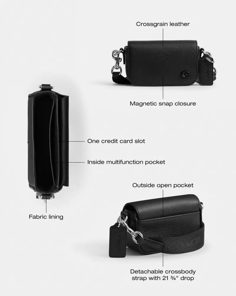 Bolso bandolera con solapa