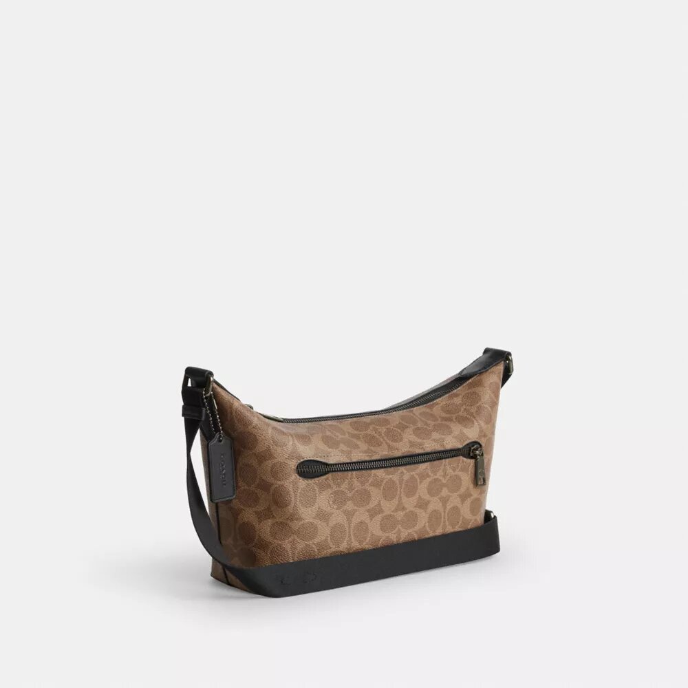Bolso bandolera Finn pequeño con bolsita en Signature Canvas