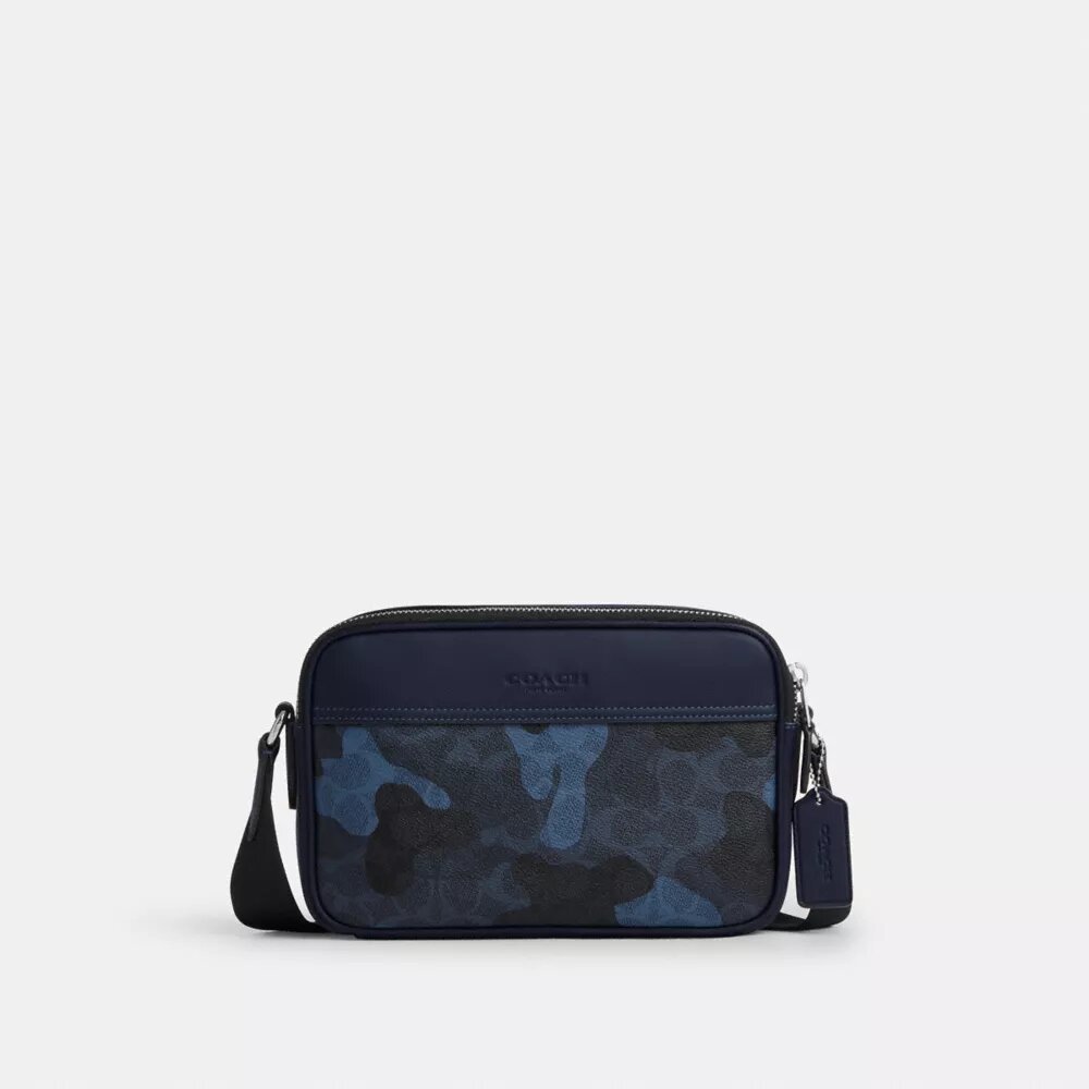 Bolso bandolera Graham con estampado de camuflaje característico