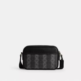 Bolso bandolera Graham en Signature Canvas con rayas