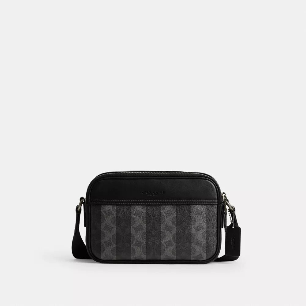 Bolso bandolera Graham en Signature Canvas con rayas