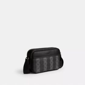Bolso bandolera Graham en Signature Canvas con rayas