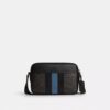 Bolso bandolera Graham en Signature Canvas con rayas «Varsity»