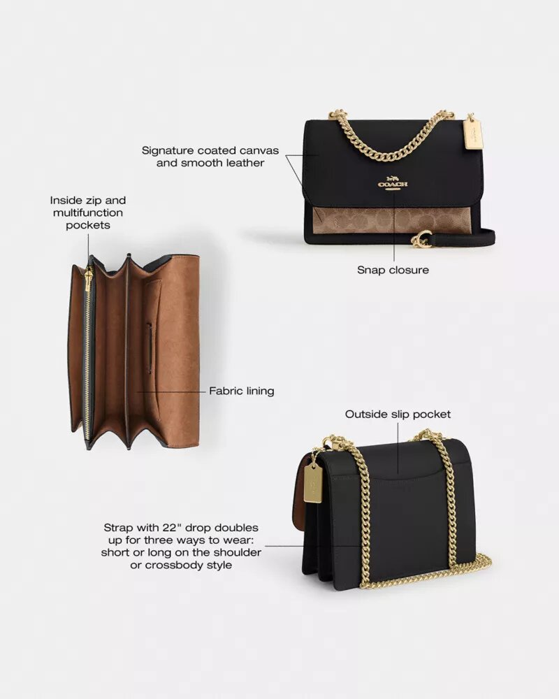 Bolso bandolera Klare en Signature Canvas
