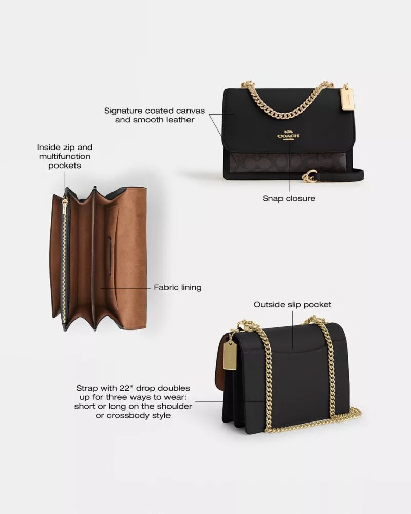Bolso bandolera Klare en Signature Canvas