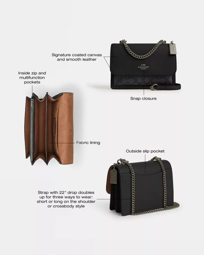 Bolso bandolera Klare en Signature Canvas