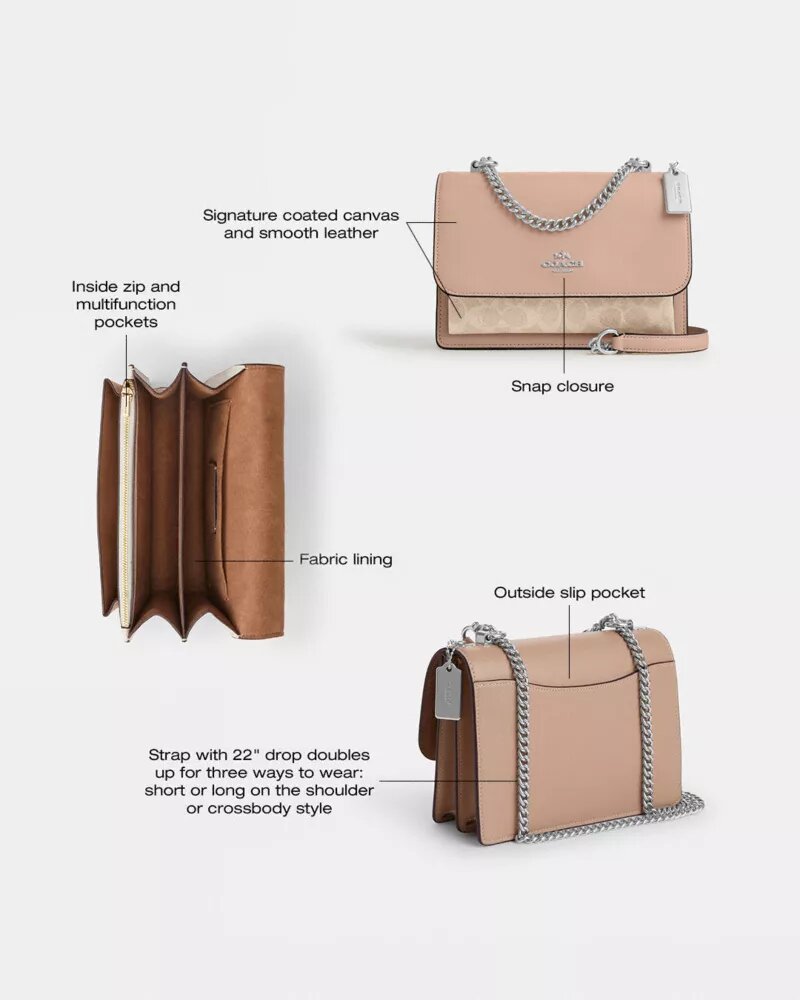 Bolso bandolera Klare en Signature Canvas
