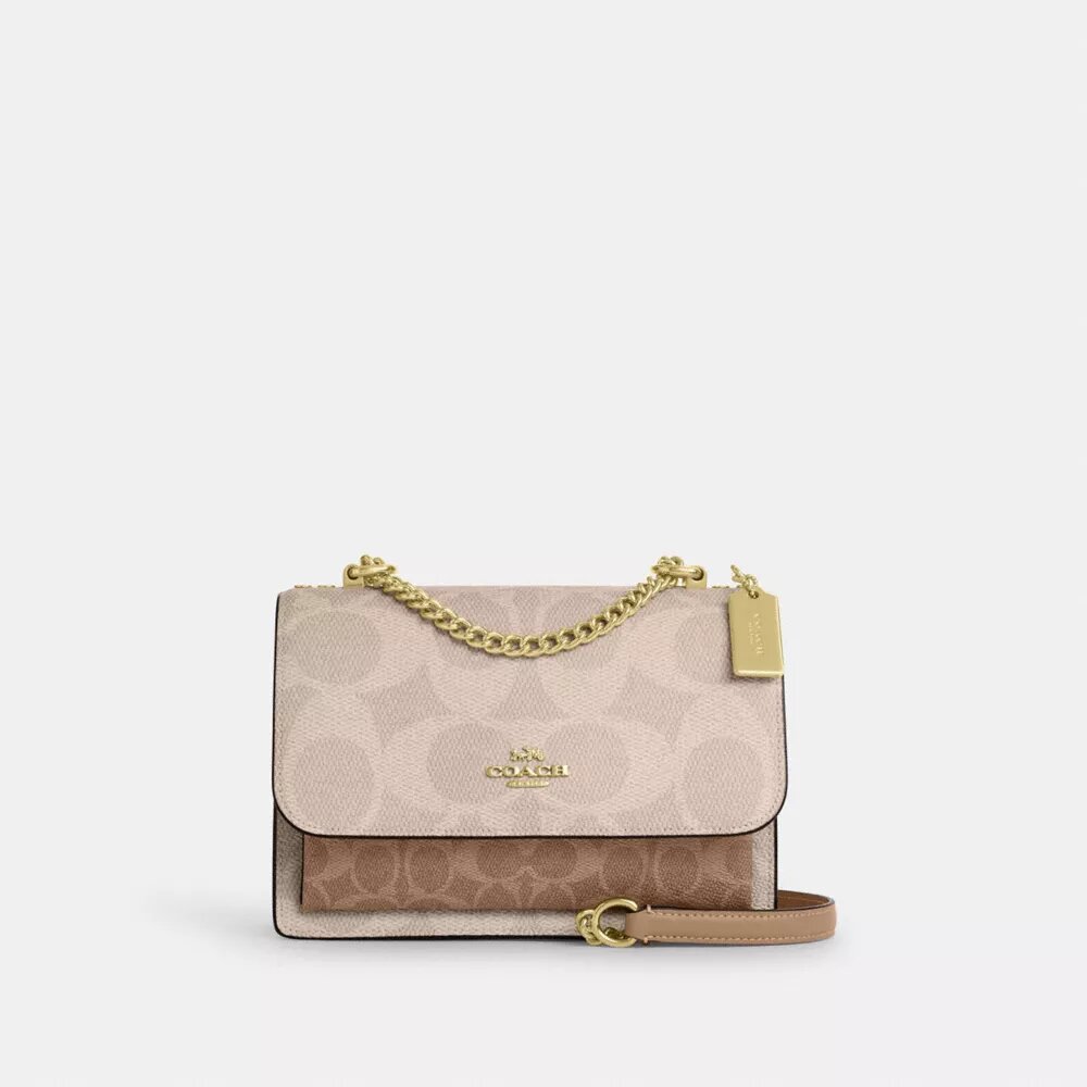 Bolso bandolera Klare en Signature Canvas con diseño en bloques característico