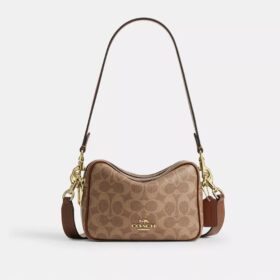 Bolso bandolera Mini Carey en Signature Canvas