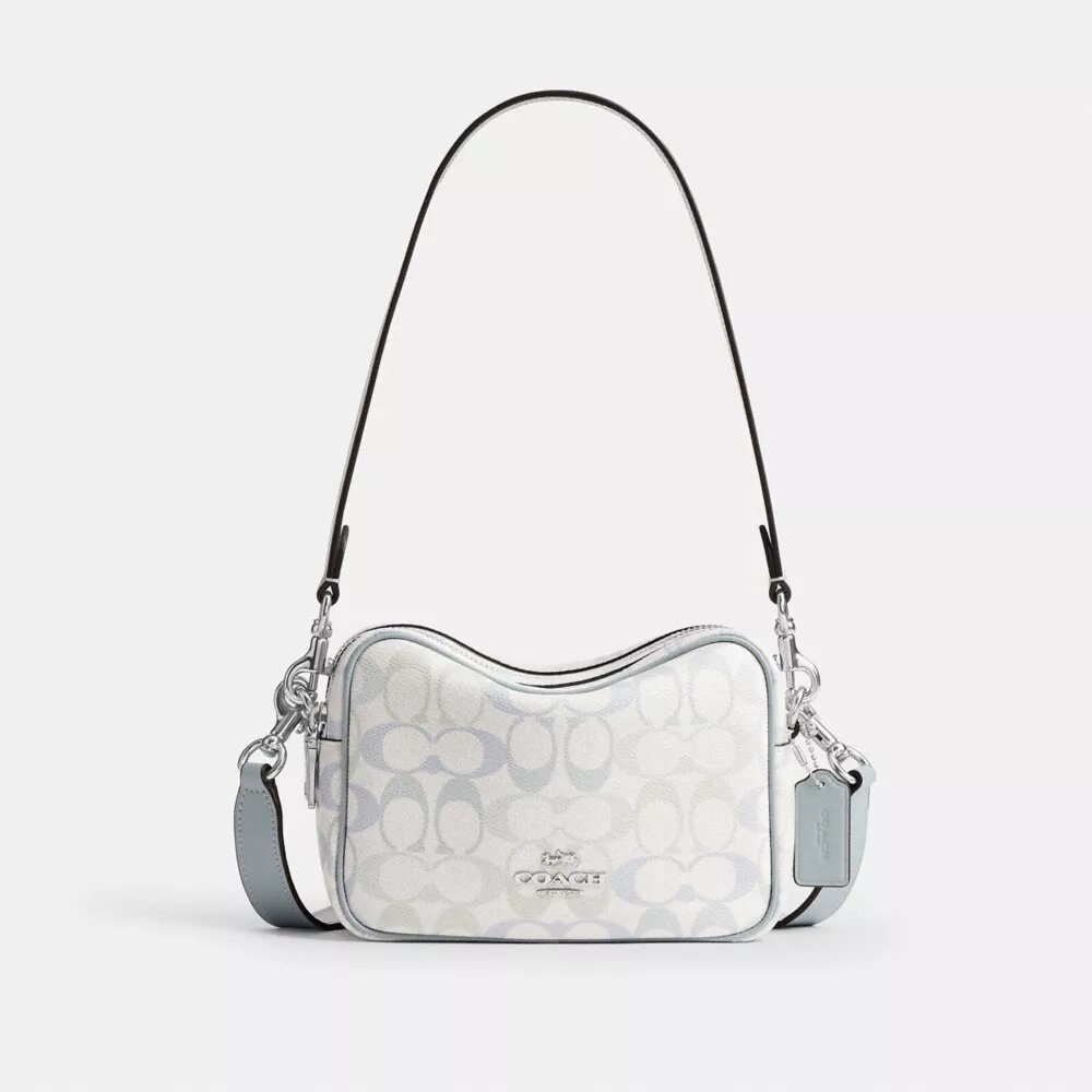 Bolso bandolera Mini Carey en Signature Canvas