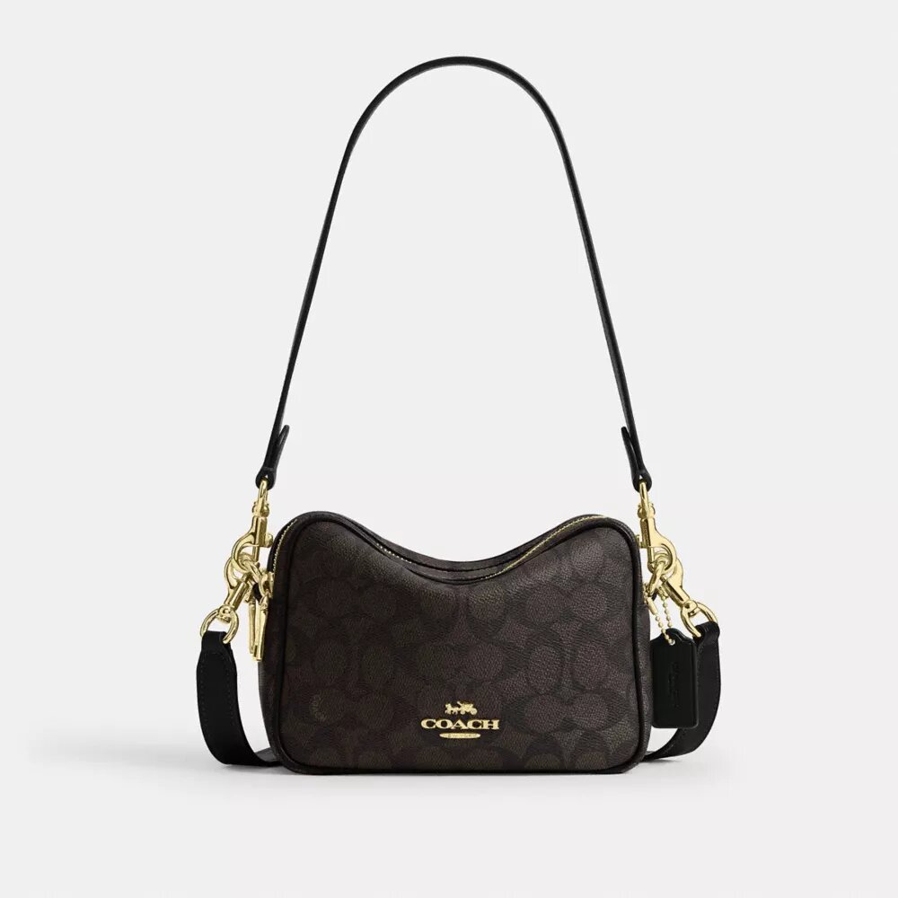 Bolso bandolera Mini Carey en Signature Canvas