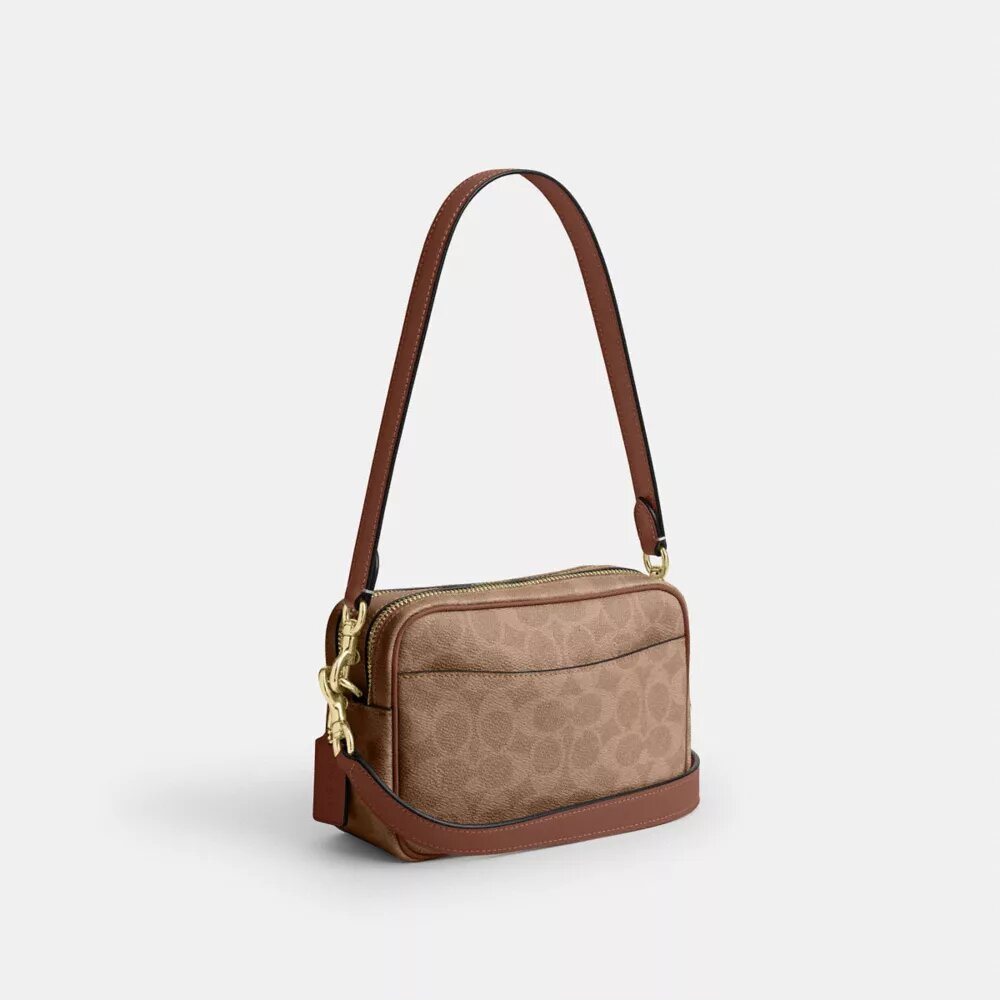 Bolso bandolera Mini Carey en Signature Canvas