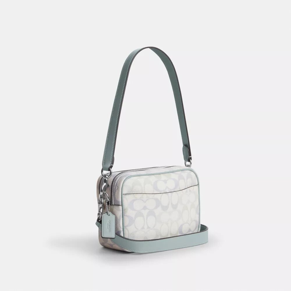Bolso bandolera Mini Carey en Signature Canvas