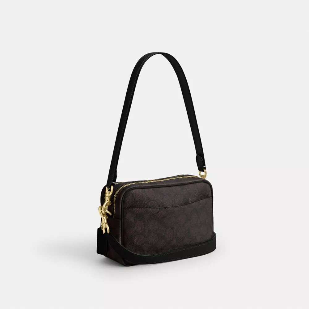 Bolso bandolera Mini Carey en Signature Canvas