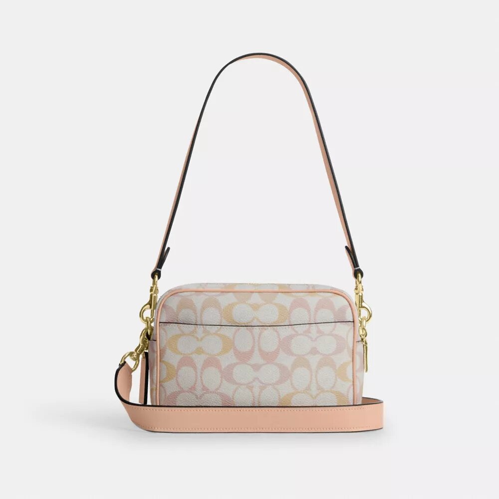 Bolso bandolera Mini Carey en Signature Canvas