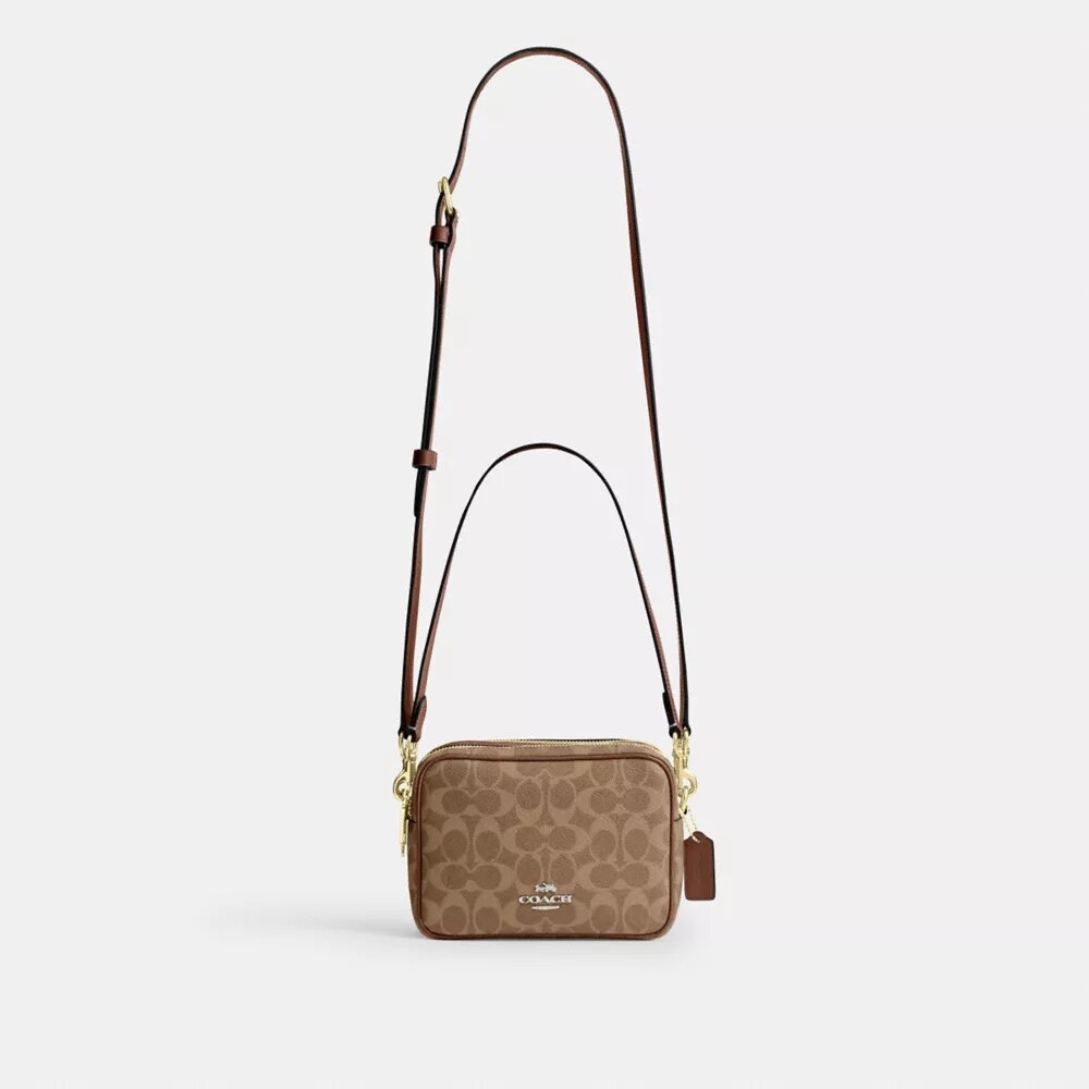 Bolso bandolera Mini Carey en Signature Canvas