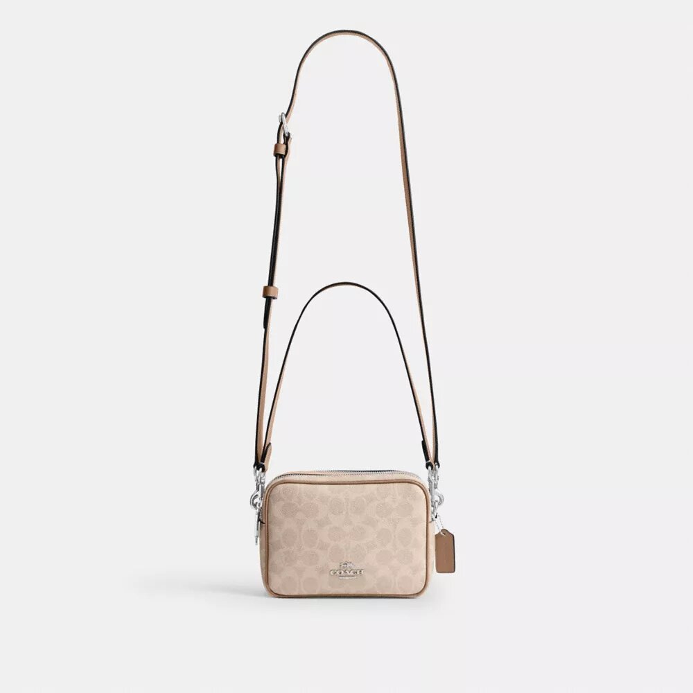 Bolso bandolera Mini Carey en Signature Canvas