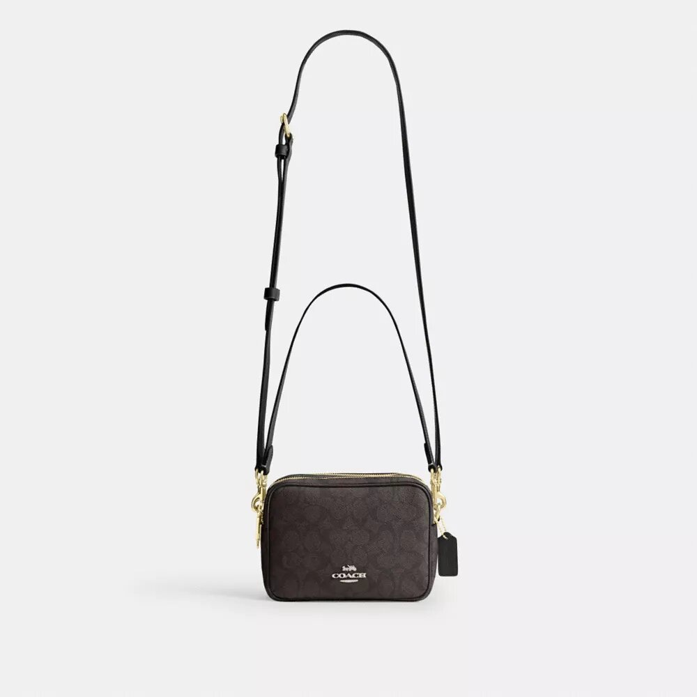 Bolso bandolera Mini Carey en Signature Canvas