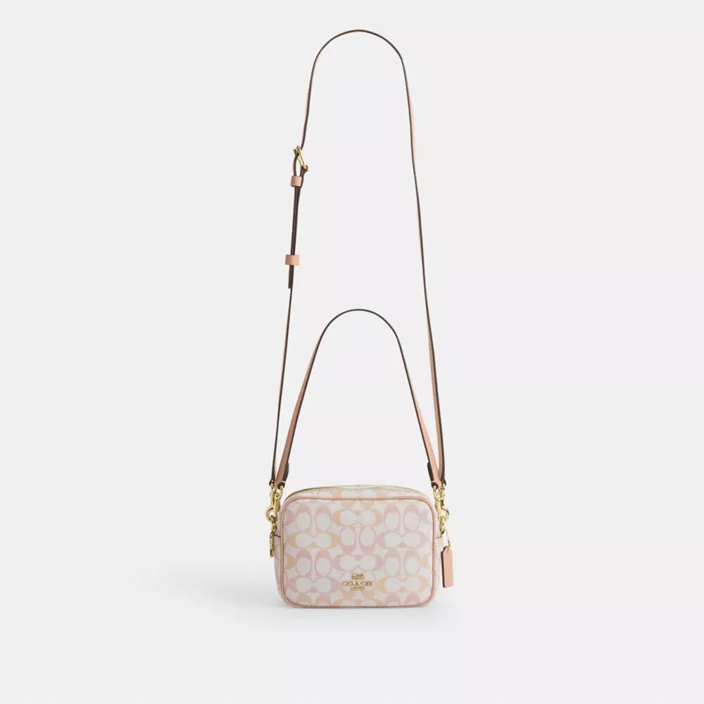 Bolso bandolera Mini Carey en Signature Canvas