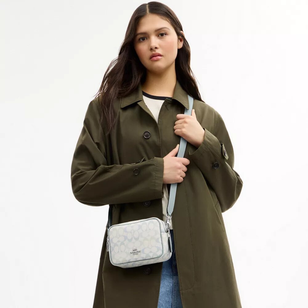 Bolso bandolera Mini Carey en Signature Canvas