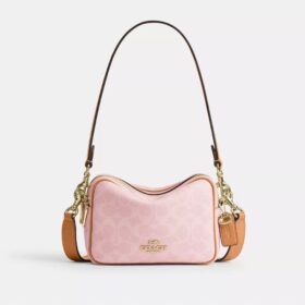 Bolso bandolera Mini Carey en Signature Canvas con Charms
