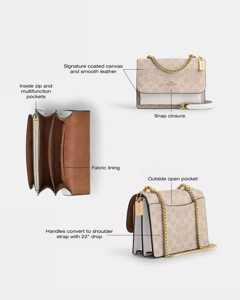Bolso bandolera Mini Klare en Signature Canvas