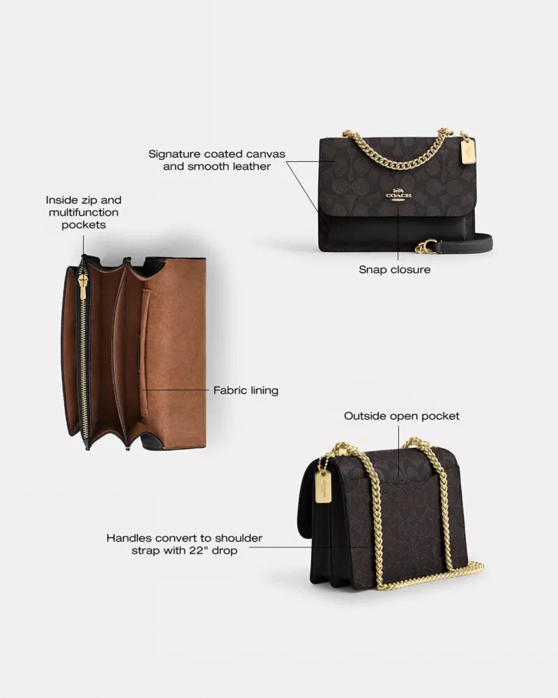 Bolso bandolera Mini Klare en Signature Canvas