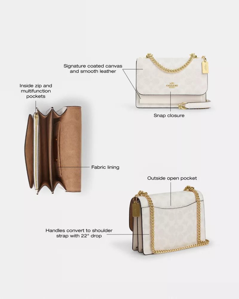 Bolso bandolera Mini Klare en Signature Canvas