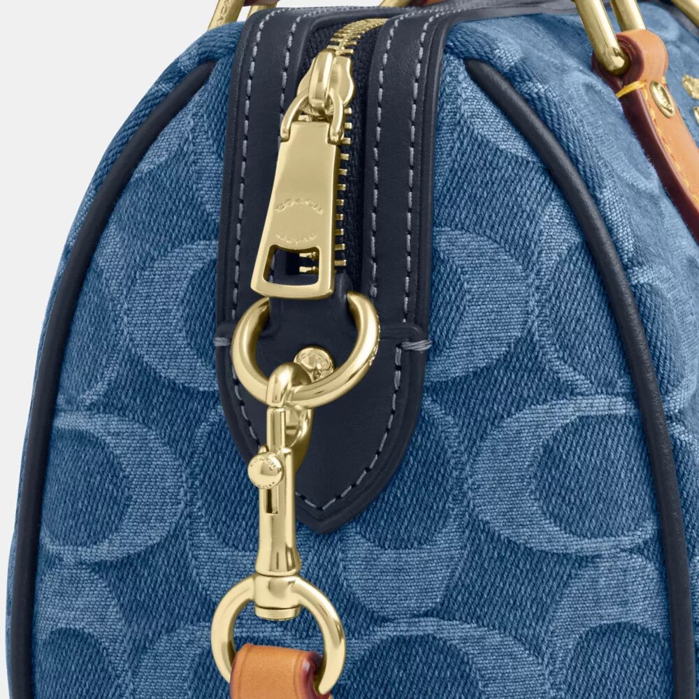 Bolso bandolera Mini Rowan en denim característico