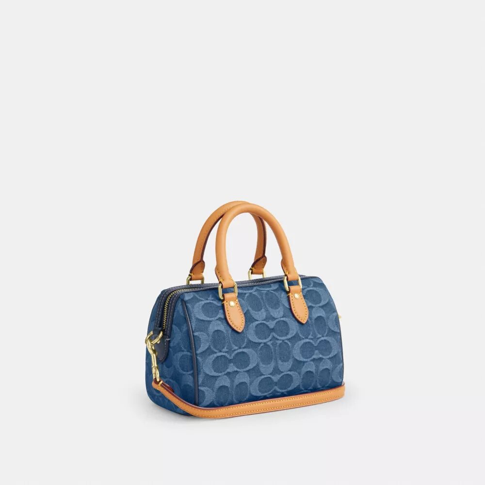Bolso bandolera Mini Rowan en denim característico