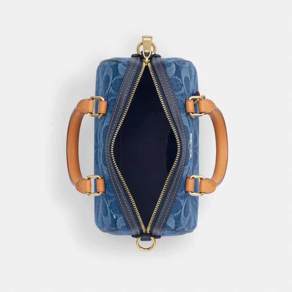 Bolso bandolera Mini Rowan en denim característico