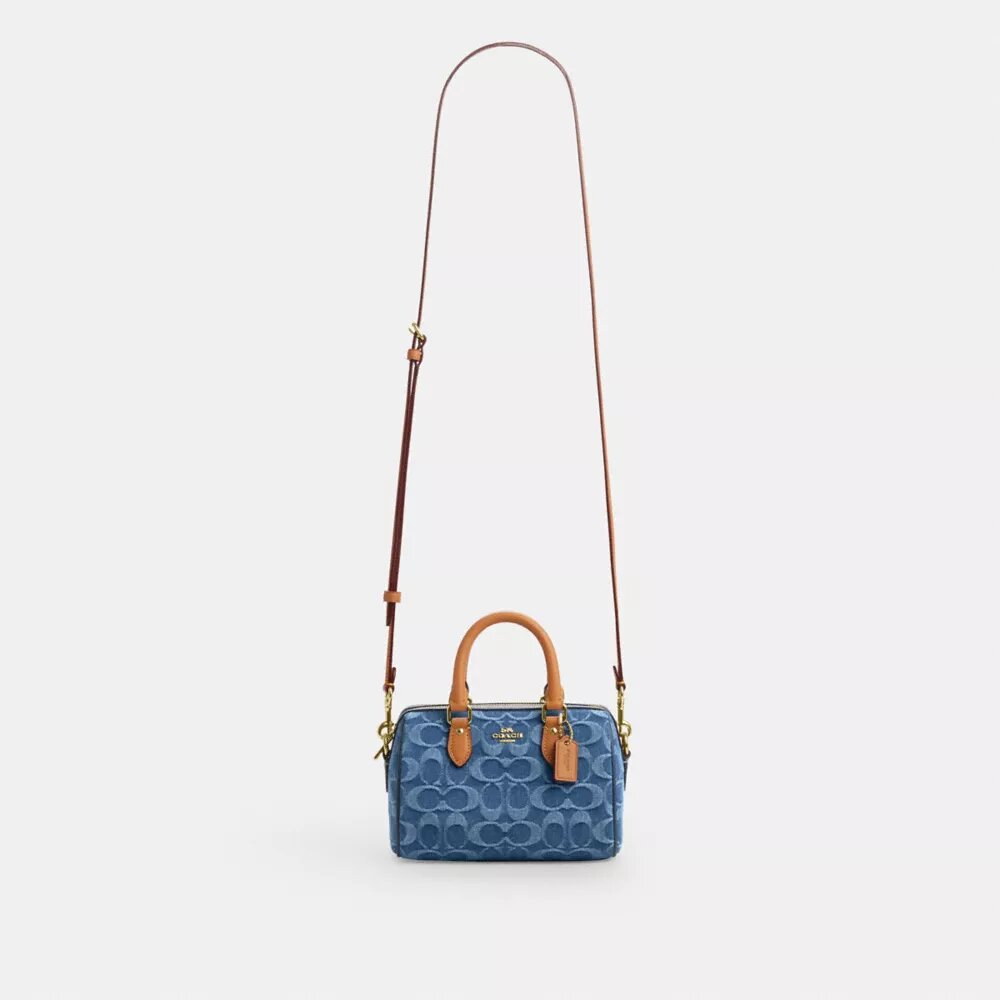 Bolso bandolera Mini Rowan en denim característico