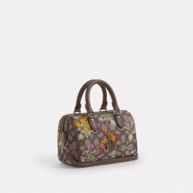Bolso bandolera Mini Rowan en jacquard exclusivo con bordado floral