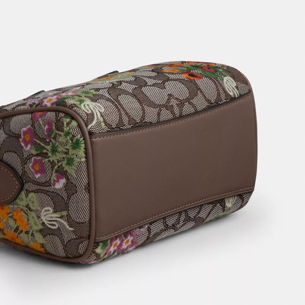 Bolso bandolera Mini Rowan en jacquard exclusivo con bordado floral