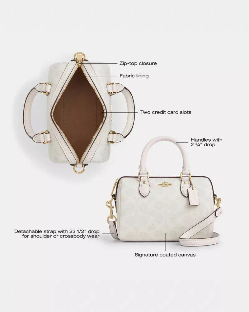 Bolso bandolera Mini Rowan en Signature Canvas