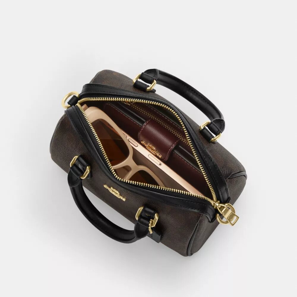 Bolso bandolera Mini Rowan en Signature Canvas