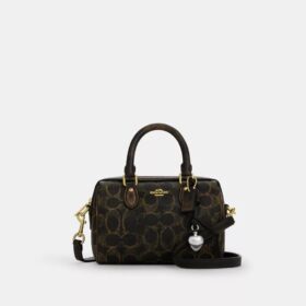 Bolso bandolera Mini Rowan en Signature Canvas con Charms