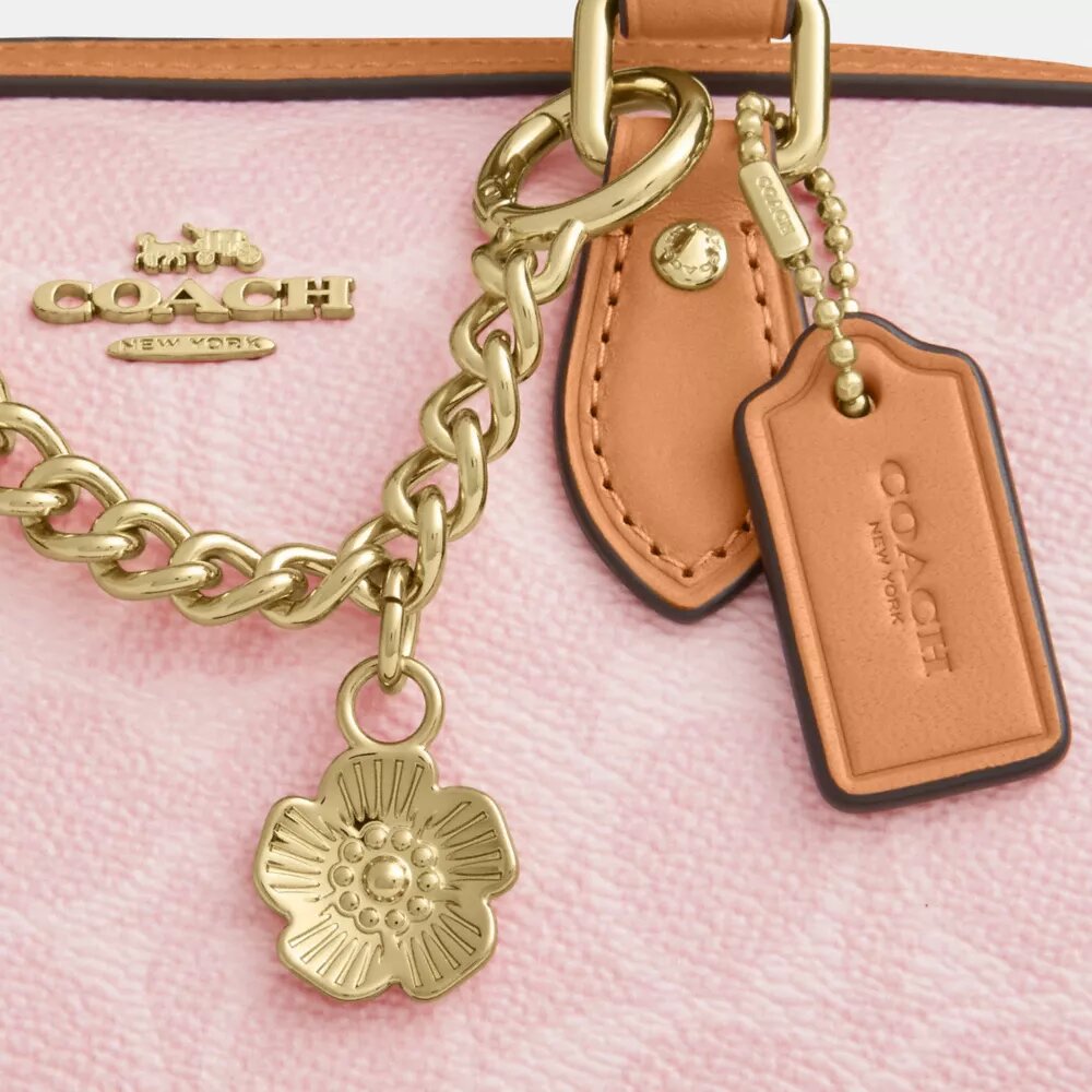 Bolso bandolera Mini Rowan en Signature Canvas con Charms