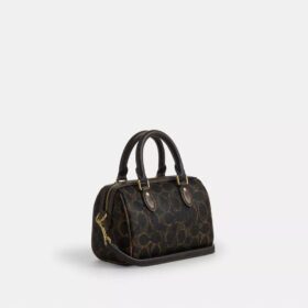 Bolso bandolera Mini Rowan en Signature Canvas con Charms