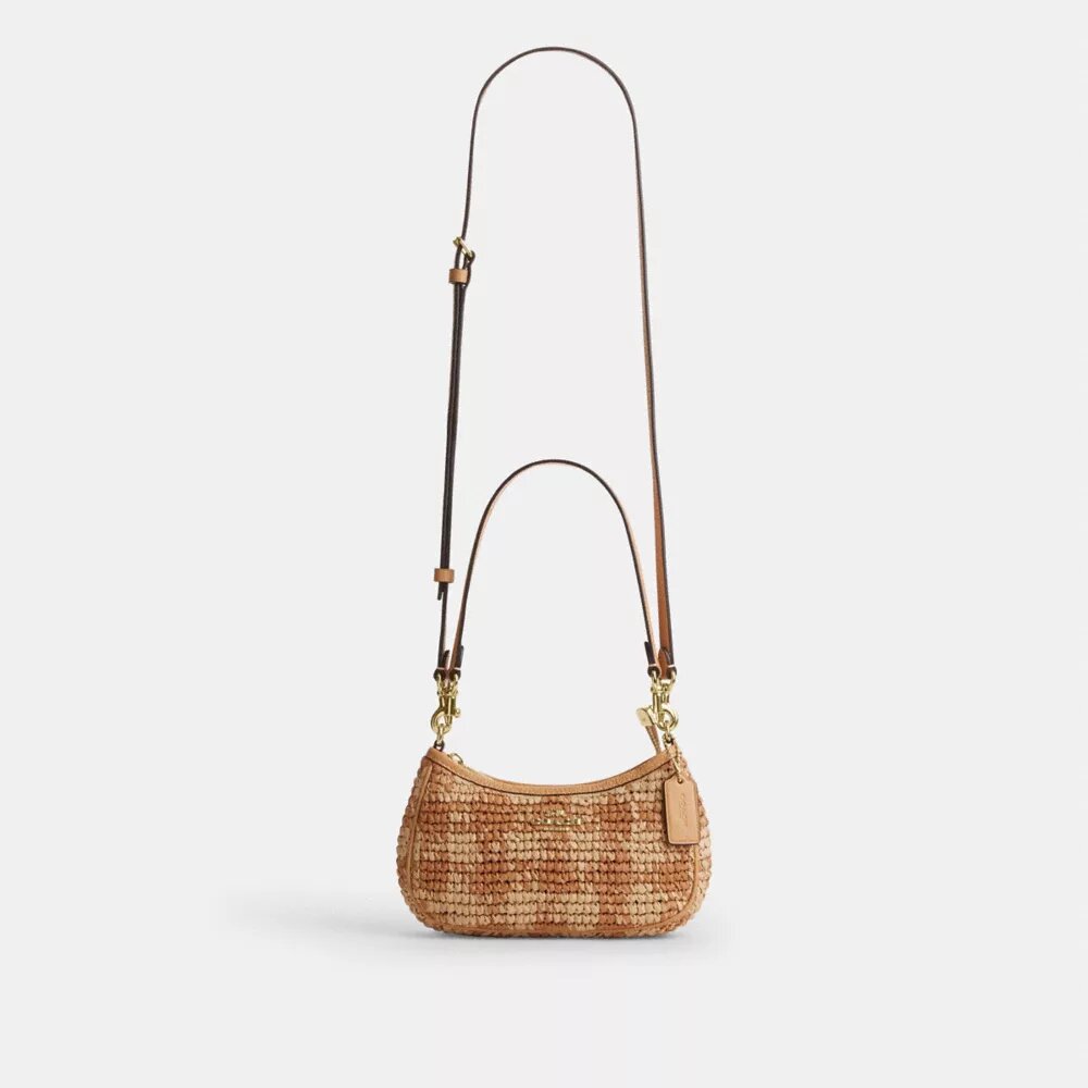 Bolso bandolera mini Teri con estampado de cuadros vichy