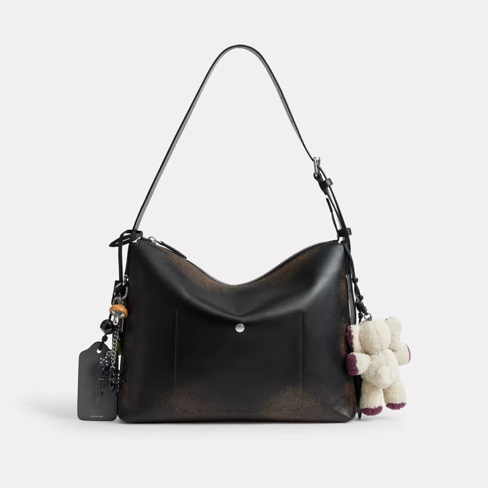 Bolso bandolera Mott 38 en cuero desgastado con Charms