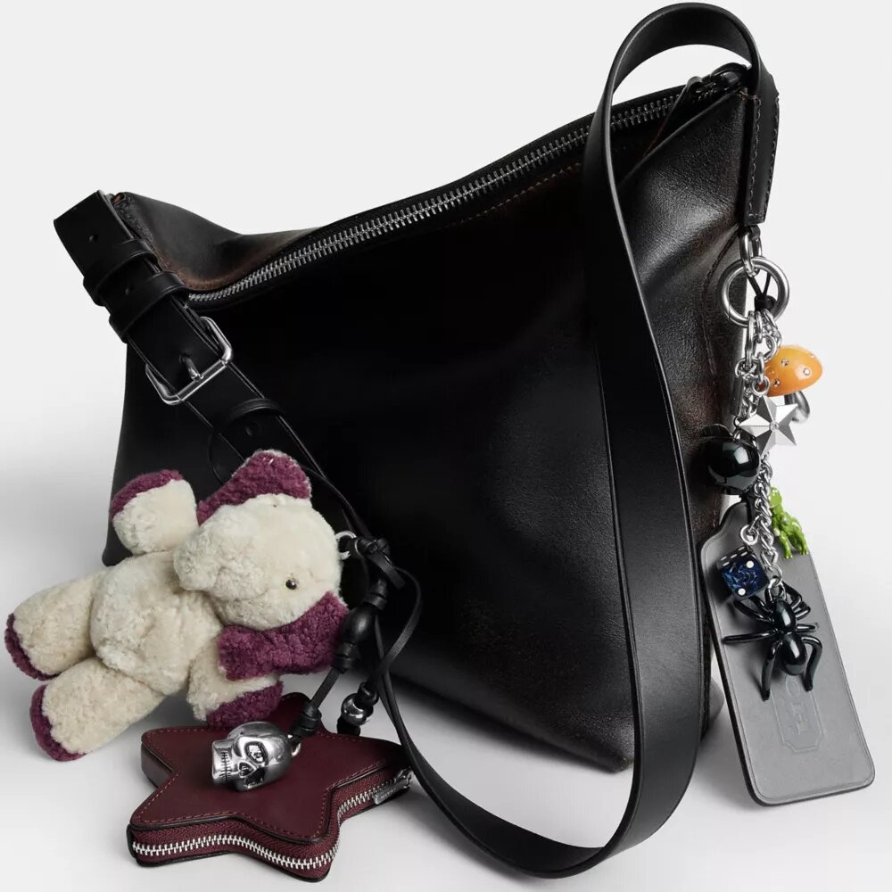 Bolso bandolera Mott 38 en cuero desgastado con Charms