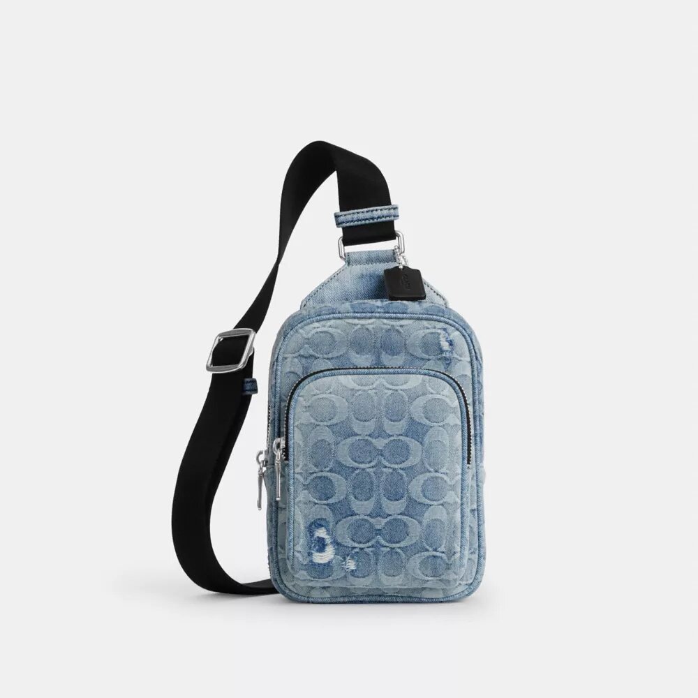 Bolso bandolera Racer en denim exclusivo «Loved»