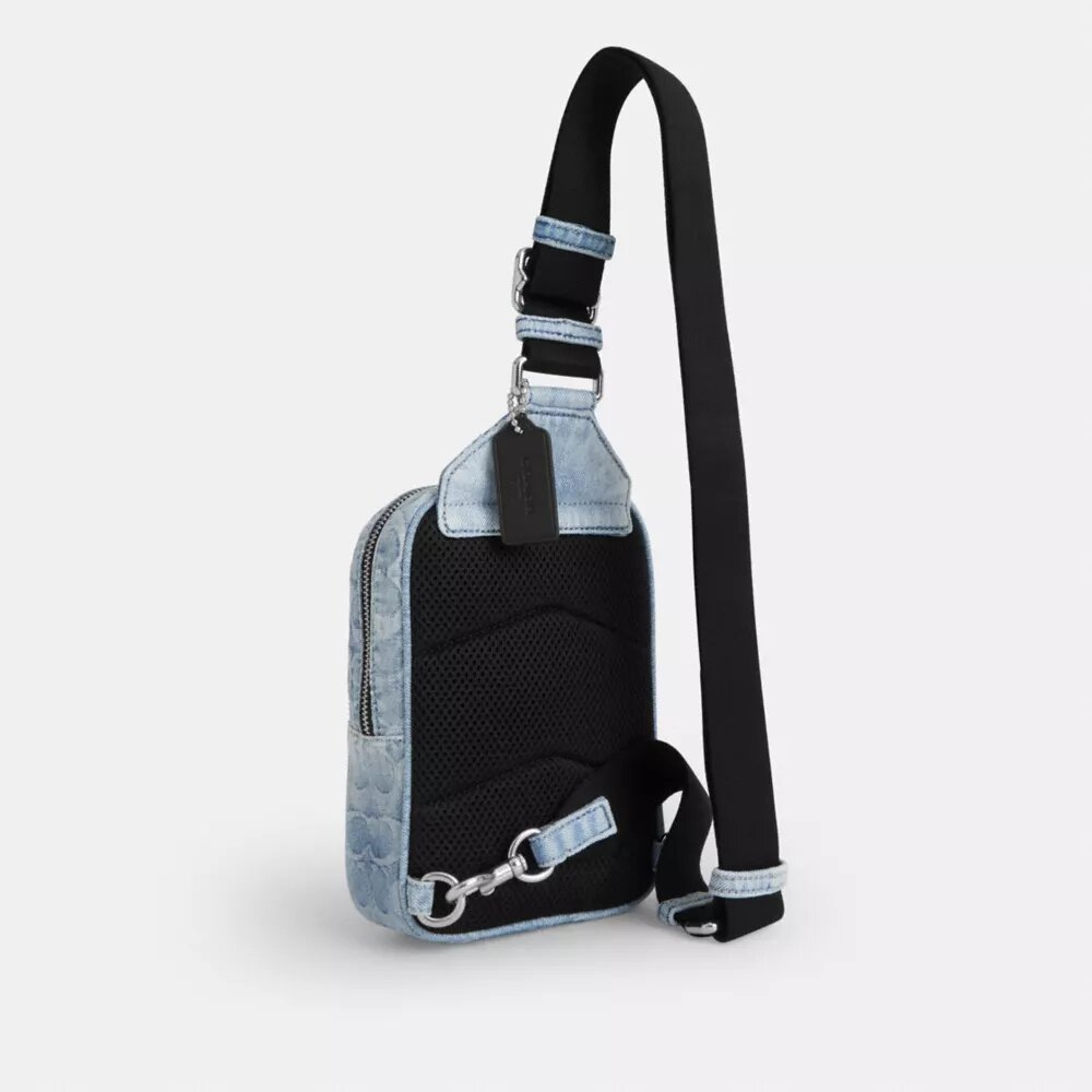 Bolso bandolera Racer en denim exclusivo «Loved»