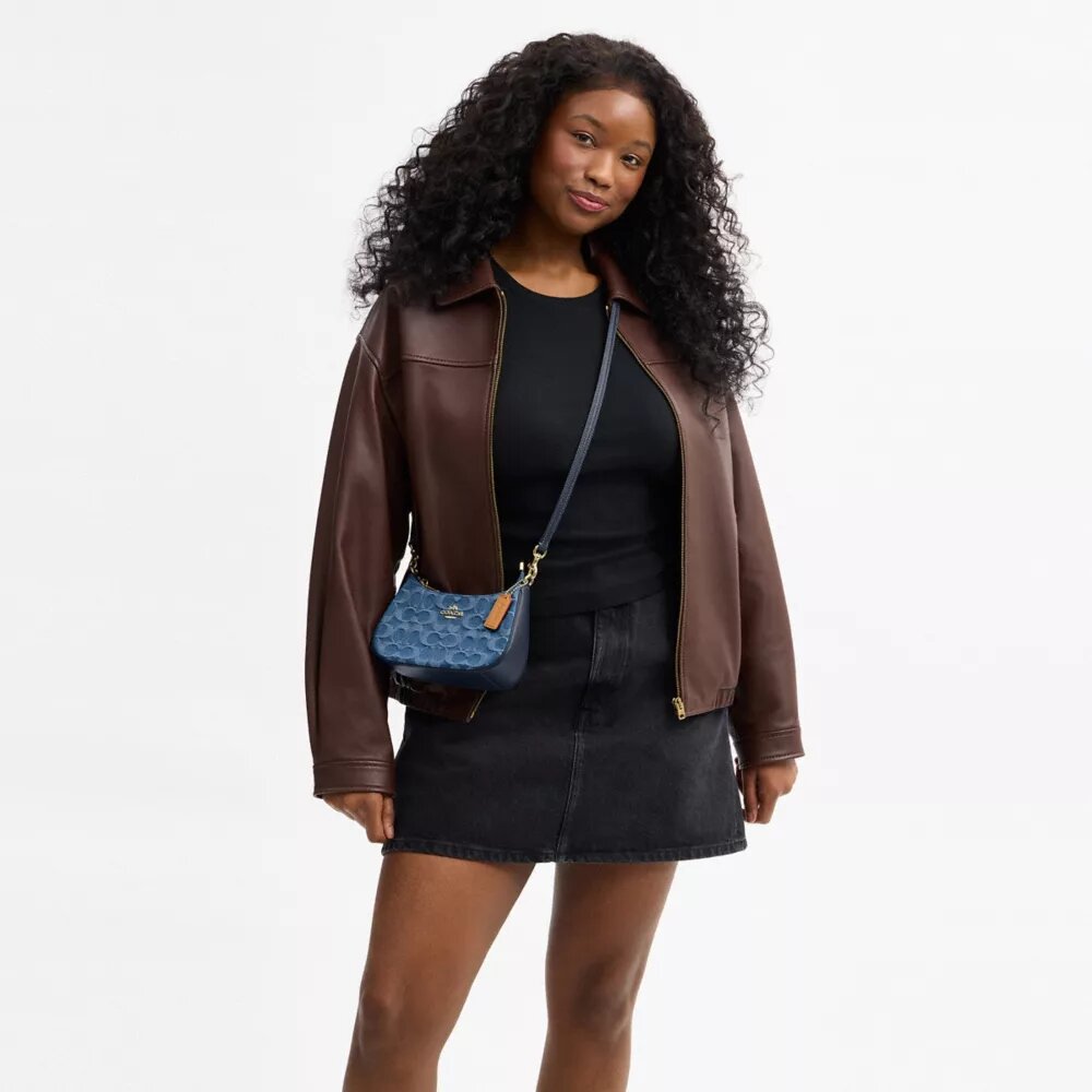 Bolso bandolera Teri Mini en denim exclusivo