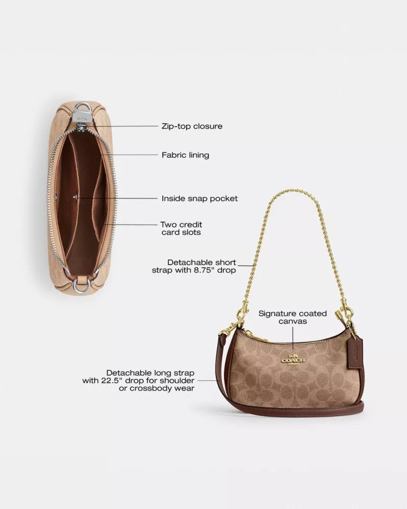 Bolso bandolera Teri Mini en Signature Canvas