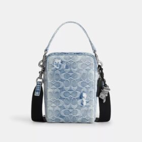 Bolso bandolera Tristan 14 en denim «Loved Signature» con Charms